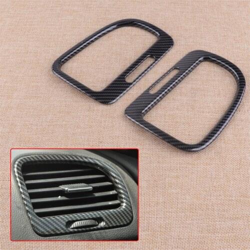 DWCX Carbon Fiber Style Front Dash Side Air Vent Outlet Grain Panel Cover Trim Stickers Fit for VW Golf GTI 6 MK6 2008-2011 2012
