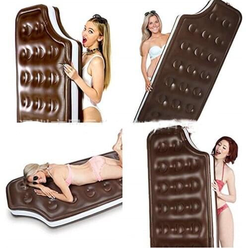 Giant Chooclate Ice Cream Inflatable Swimming Ring Pool Lounge Adult Pool Float Mattres Life Buoy Raft Swimming Water Pool Toys