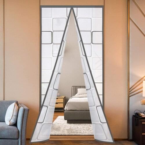 Insulated Door Curtain, Magnetic Thermal Insulation Door Keep Draft Out for Air Conditioner Room, Heater Room,Hands Free