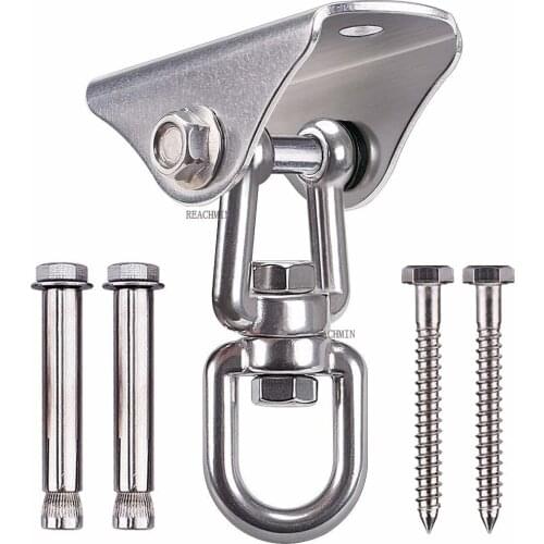 304 Stainless Steel Swing Hanger Heavy Duty hook for Yoga Hammock Chair Sandbag 360 Rotate Ceiling Mount Anchor
