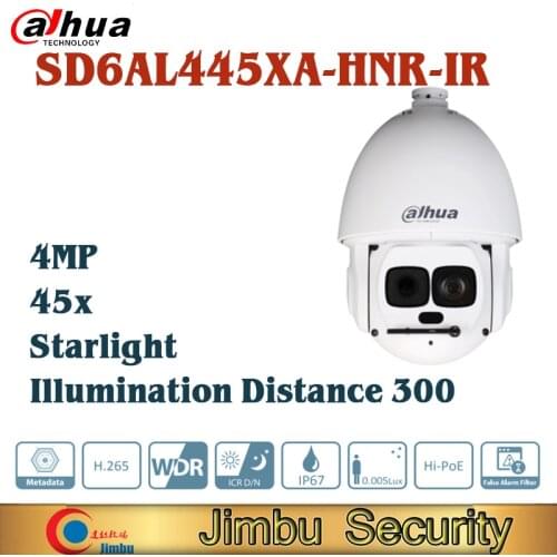 Dahua Original 4MP IP camera 45x SD6AL445XA-HNR-IR Starlight IR WizMind Network PTZ Camera outdoor Hi-PoE IP67 CCTV camera