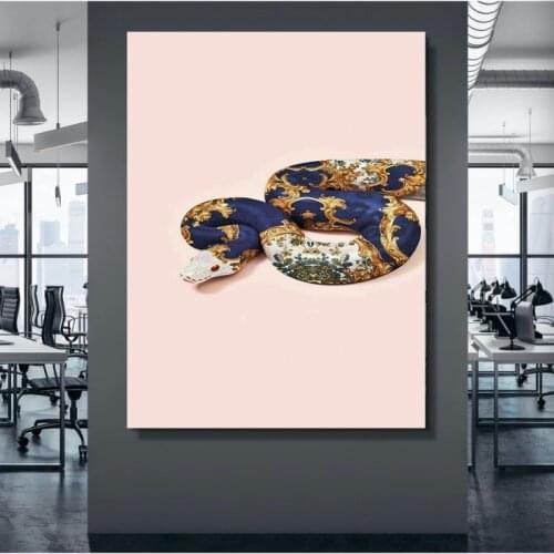 HD Prints Pictures Home Decor Flower Snake Tableau Paintings Pink Gift Canvas Modular Poster For Bedroom Wall Art No Framework