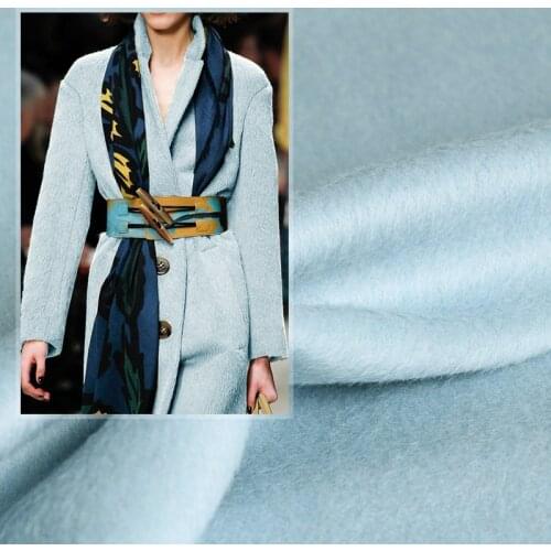 Red Raspberry Skyblue Alpaca Long Wool Fabrics Garment Materials Winter Women Overcoating Jacket Sewing DIY Cloth Freeshipping