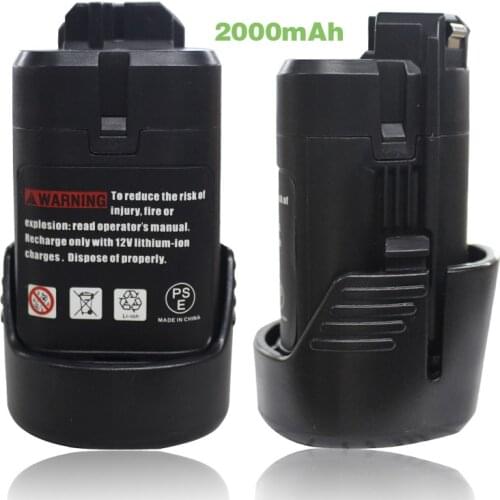 2pcs 10.8v 2000mAh Li-ion Power Tools Battery for Bosch BAT411 BAT412A BAT413A D-70745 GOP 10.8 V,PS20-2, PS40-2 Rechargeable