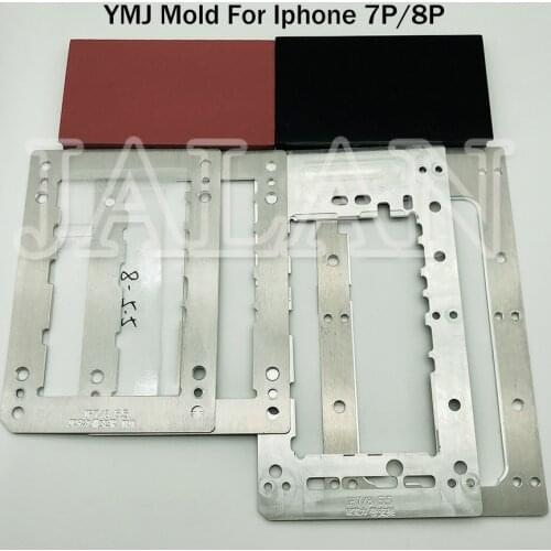 Ymj laminating machine use mold for iphone 7 plus/8 plus glass with frame oca polarized film sticker laminating mold no bubbles