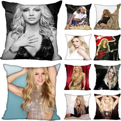Fashion boutique Custom Britney Pillow Case Square Pillowcases zipper Throw Pillowcase Square Pillow Cover Custom Gift