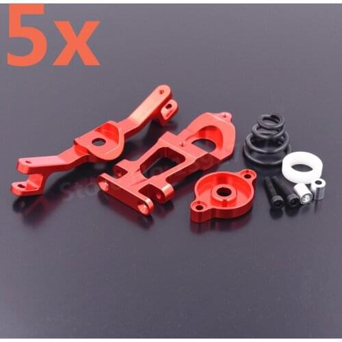 5 Sets RC Car Aluminum Alloy Steering Servo Saver Set Complete 5344 For 1/10 Scale Models Hobby Traxxas E-Revo Revo 3.3 Buggy