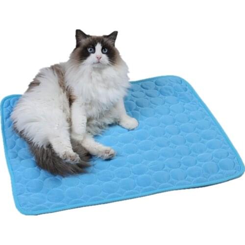 Summer pet cold pads cold ice silk cooling pad dog cat cushion home car pet sofa cushion supplies