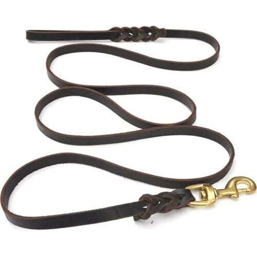 Braided Leather Dog Leash Pet Walking Training Leash Lead For Medium Large Dogs German Shepherd Gift Dog Training For Large Dogs