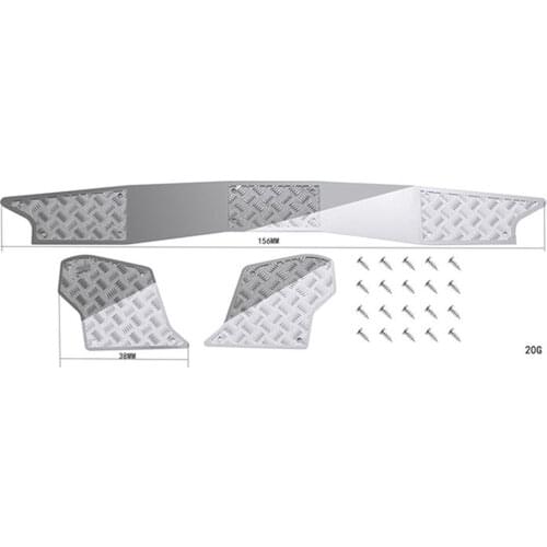 Durable Stainless Steel Front Rear Bumper Protective Anti-slip Board Metal Anti-skid Plate for 1/10 TRX-4 T4 Ford Bronco RC Car