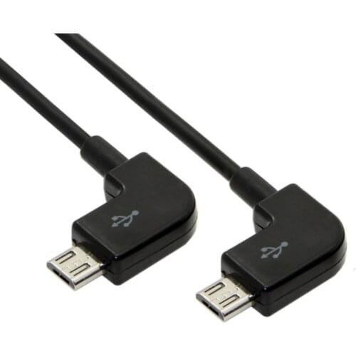 Qywo 30CM 1FT Remote Controller Data Cable angled Micro USB 2.0 to angled Micro USB for DJI Mavic Pro Mavic Pro RC Accessories