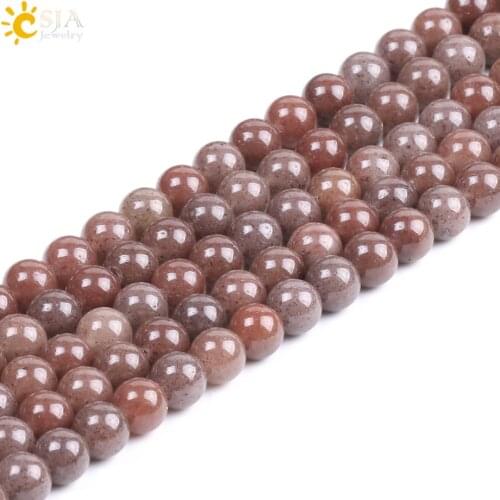 CSJA Purple Aventurine Natural Crystal Gem Stone Loose Space Beads for Healing Power Jewelry Making DIY Bracelets Necklaces F245