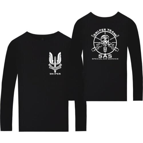 Creative Special Air Service SAS T-shirts Simple Style Long Sleeve O-Neck T Shirts Print Men/Women Leisure Sweatshirts Tees Tops