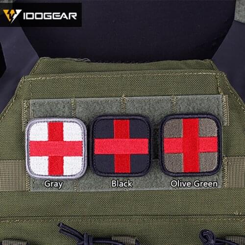 IDOGEAR Paintball Wargame Gear Tactical Patch Cross Military Tan Black White Tactical Accessories