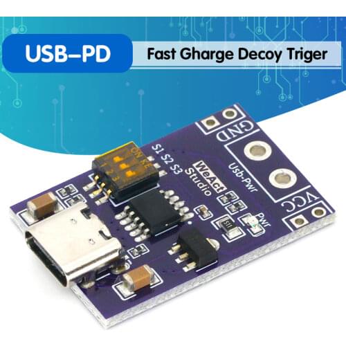 Type-C QC AFC PD2.0 PD3.0 to DC Spoof Scam Fast Charge Trigger Polling Detector USB-PD Notebook Power Supply Change Board Module