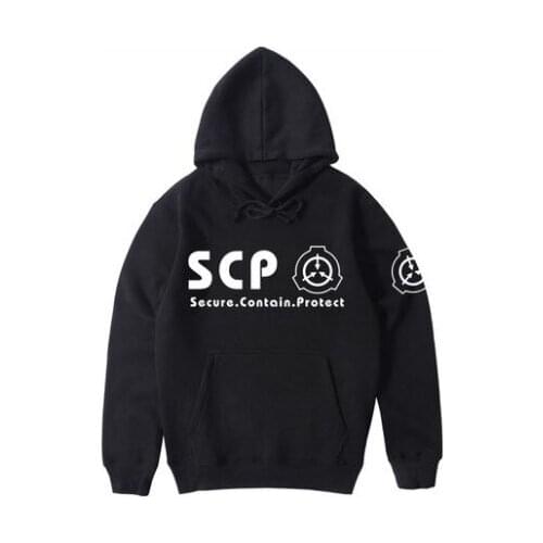 High-Q Unisex Anime SCP Hoodie Coat Special Containment Procedures Hoodie SCP Casual Cotton Hooded Hoodie Pullover Sweatshirts