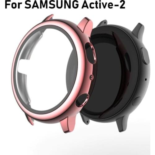 Ultra Thin Electroplate TPU Protective Watch Case Full Cover Screen Protector For Samsung Galaxy Watch Active 2 40 44mm