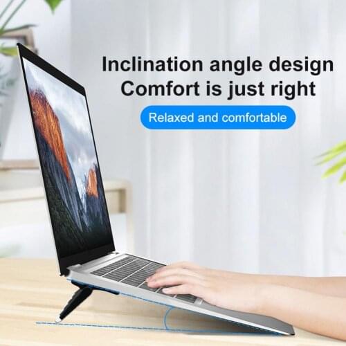 1Pair Laptop Holder Riser Heat Dissipation Anti-slip 2 Colors Invisible Laptop Stand Holder for Mobile Phone