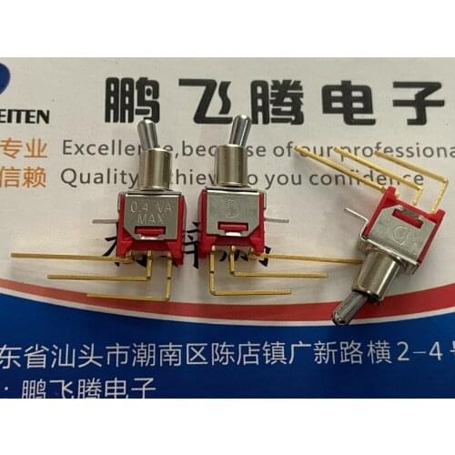 1PCS 2MS1T2B2M7RES Dailywell Bent-foot 3-foot 2-gear toggle switch, side-insertion side-dial shaking head rocker toggle switch