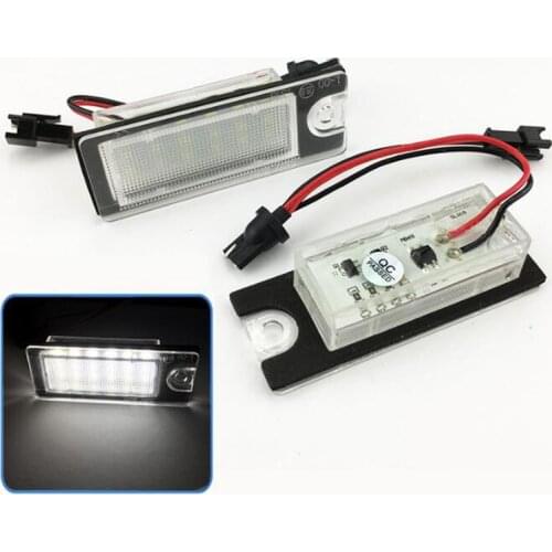 2X Canbus White Car LED License Plate Lights 3528 SMD Number Plate Lamp For Volvo XC90 S60 V70 S80 XC70