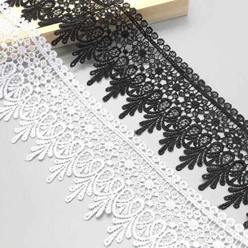 3 Yard 9 cm hot sale solid color French Chantilly lace fabric and trim DIY kid dress shirt skirt accessory Bridal Lace