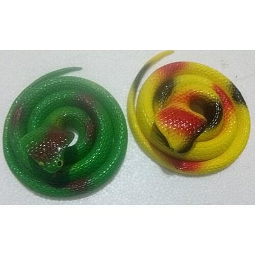 65cm Halloween Party Realistic Soft Rubber Toy Snake Garden Props Joke Prank Gift Novelty Playing Jokes Toys