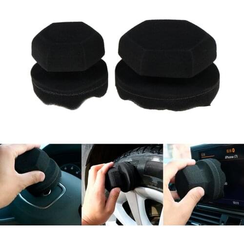 8/11cm Make Detailing Easier Wave Type Tire Dressing Tools Hex Grip Applicator Handheld Tire Waxing Sponge