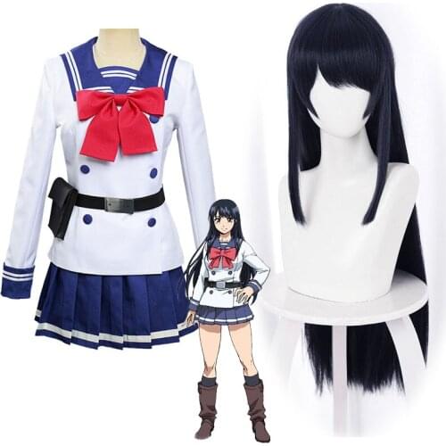 Anime High-Rise Invasion Costumes Honjo Yuri Cosplay Wigs Men and Women JK Uniforms Adult Sailor Suits Halloween Costume