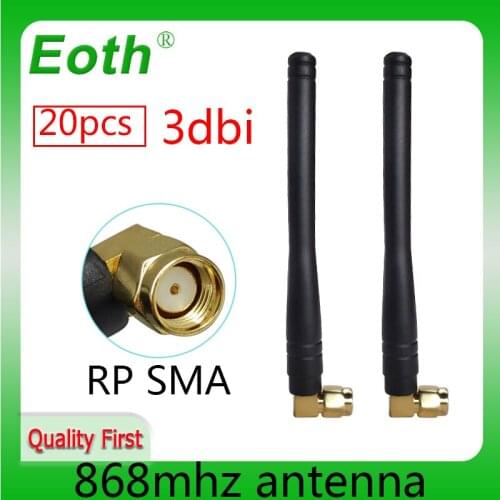 Wholesale 20pcs 868MHz 915MHZ antenna 3dbi RP-SMA Connector GSM Antenna 868 MHz 915 MHz antena gsm white small antenne Lorawan