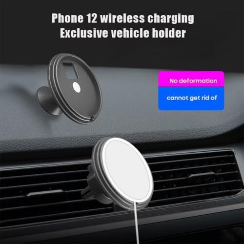 Mini Car Wireless Charger Holder Bracket For IPhone 12 Series Stand Magnetic Fast Charging Car Portable Adjustable Stents Holder