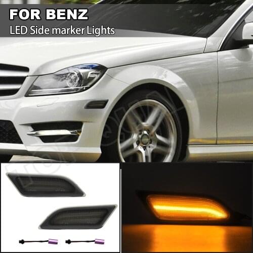Canbus Error Free Car LED Side Marker Light LED Side Marker Lamp For Mercedes Benz W204 2012 2013 2014 High Brightness Amber