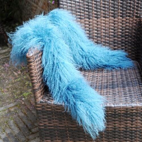 CX-S-02K European Fashion Ladies Genuine Tibetan Sheep Fur Scarf