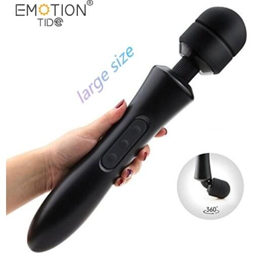 Large Size Powerful Magic Wand Vibrator Body Massage Clitoral Stimulator USB Rechargeable Vibrator Adult Female Dildo Sex Toy 18