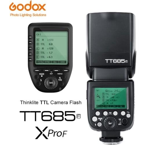 Godox TT685F 2.4G HSS TTL GN60 Flash Speedlite+ Xpro-F Trigger Transmitter Kit for Fuji X-Pro2 X-T20 X-T2 GFX 50S XT1