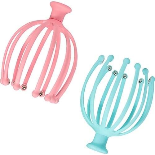 Scalp Head Massager Neck Massage Octopus Scalp Stress Relax Spa Portable Handheld Head Massager Scratcher For Stress Relief