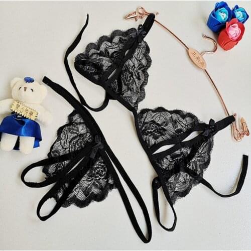 Sexy Underwear Women Bra Set Embroidery Pattern Brasieres Lace Straps Wire Free Bra Hollow Lingerie Set Femme Seamless Bralettes