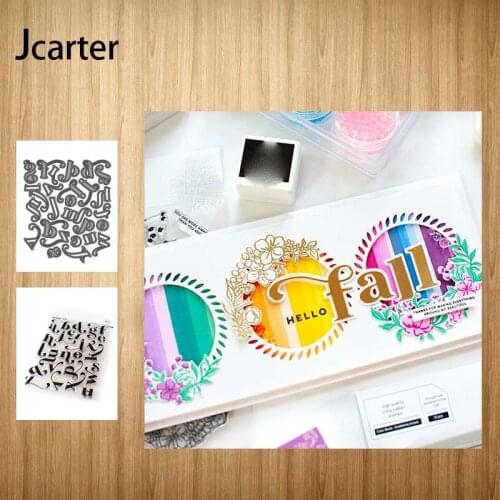 English Alphabet Metal Cutting Dies and Rubber Stamps Letters for Scrapbooking DIY Stencil Album Make Template Decor Model Craft