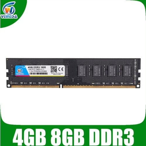 VEINEDA memoria ddr3 2GB 4GB 8GB 1333mhz 1600MHz PC3 Memory RAM Module Computer Desktop 240pin 1.5V dimm Memoria New