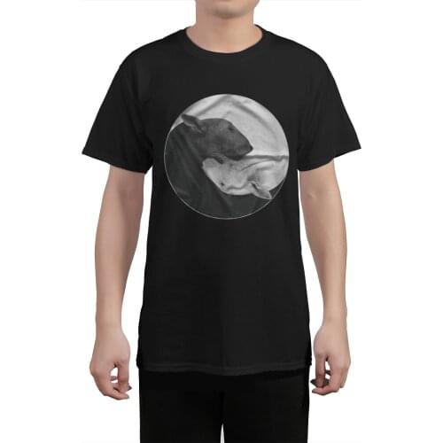 Men T Shirt Bull Terrier Yin And Yang men t shirt male teeshirt men summer cotton t shirt