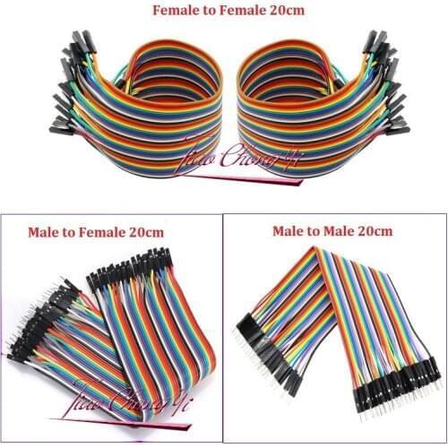 New 20cm Dupont Wire Male To Male / Female Jumper Cable For Arduino Breadboard