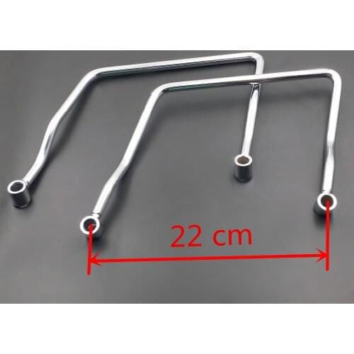 22 cm Saddle bag Support Bar Mount Bracket For Yamaha VN VT VTX Suzuki Custom Cruiser Chopper Cafe Racer Standard Bike