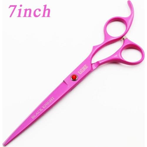 BLACK KNIGHT Professional Pet Grooming Scissors 7 Inch Hair Cutting Shears Beauty Pink Style
