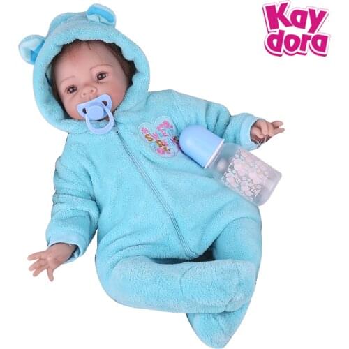 Reborn Baby Doll Realistic Newborn Girl 22 inch Very Soft Silicone Lifelike Really Infant Beautiful Kids Playmate