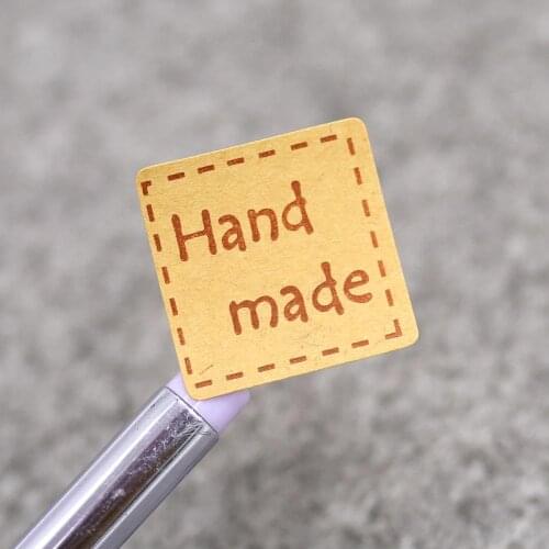 Handmade Kraft Seal Sticker DIY Paper Labels for Handmade Product, Baking Decorative Seal Sticker 200pcs/lot