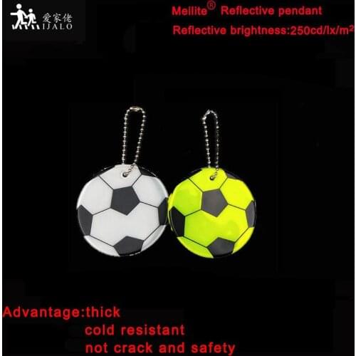 MEILITE 250 candle lights Reflective Football keychains fashion pendant charm bag accessories key ings For traffic safety use