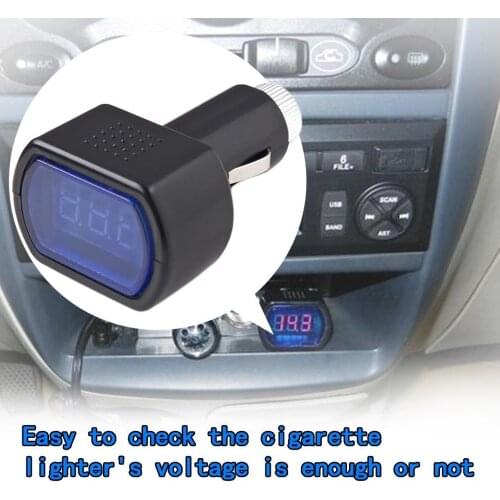 Universal LED Digital Display Cigarette Lighter Electric Voltage Meter For Auto Car Vehicle Battery Monitor Voltmeter Black