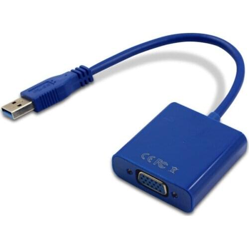 USB 3.0 To VGA Multi-display Adapter Converter External Video Graphic Card Blue VGA 5.0Gbps super speed USB 3.0 multi-display