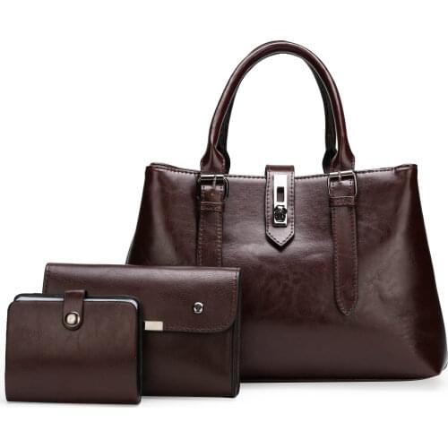 Womens Handbag Pu Shoulder Bag Large Space High Quality ( Bag Set)