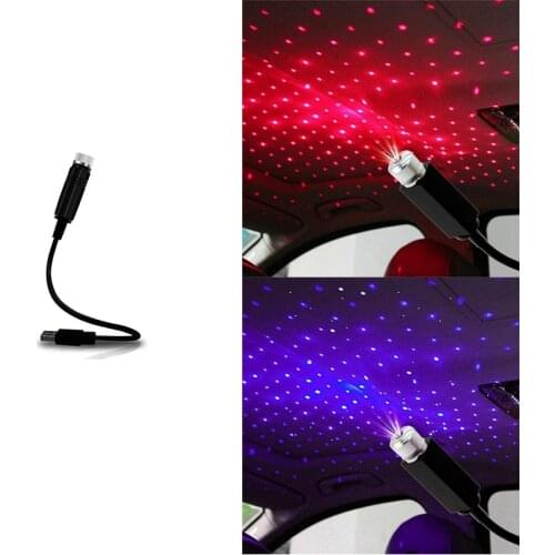 Star Projector Night Light, Adjustable Romantic Galaxy Flexible Interior Car Lights Portable Night Lamp for Car