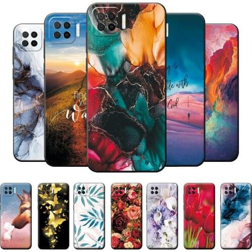 6.5" For Oppo A93 Case Oppo A93 Bumper Soft TPU Silicone Cover For Oppo A93 Case Cute Cat Cool Fashion Pattern Back Cover Coque